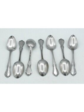 Chateau Stainless (glossy) by Oneida 6 Inch Teaspoons Set of 7 Pattern: OHSCHAT